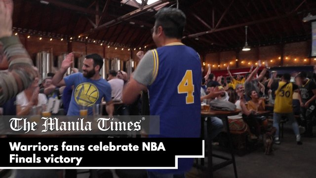 Warriors fans celebrate NBA Finals victory
