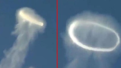 Havada aniden beliren dev çember panik yarattı, gerçek daha sonra anlaşıldı