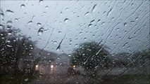 Rain Sound For Sleeping 30 Minutes Relaxing Raining On Car Glass Windows Thunder Sounds Heavy Drops