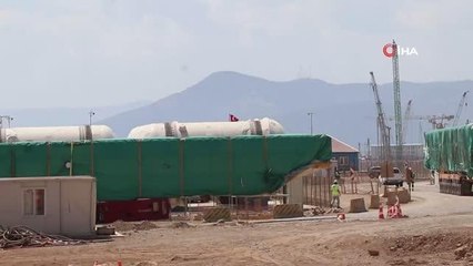 Akkuyu NGS'nin 1'inci ünitesinde kullanılacak polar vinç inşaat sahasına ulaştı