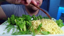 ASMR GREEN LOGS   NOODLES NO TALKING EATING SOUNDS