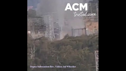 Dapto substation fire from afar. Video: Jai Wheeler