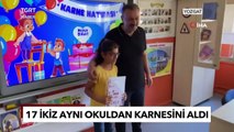 Böylesi Milyonda Bir Olur: 17 İkiz Aynı Okuldan Karnesini Aldı