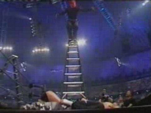 WWE - Jeff Hardy swanton off the ladder