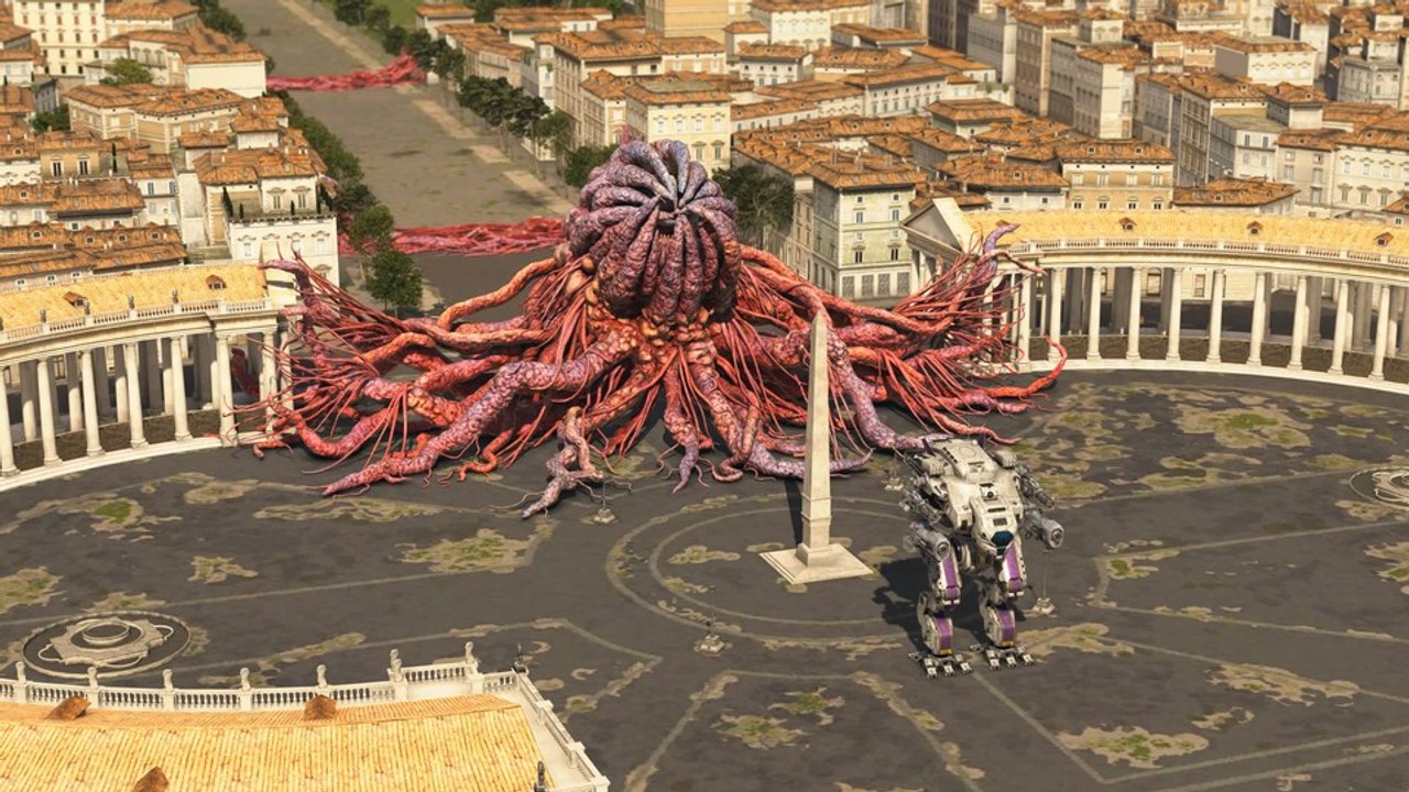 Serious sam 4: im neuen trailer wird der vatikan im papstmobil aufgeräumt