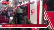 Fatih'te Kaçakçılık Şube Müdürlüğü'ne ait depoda yangın