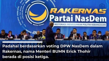 NasDem Ungkap Alasan Lebih Pilih Jenderal Andika Daripada Erick Thohir.
