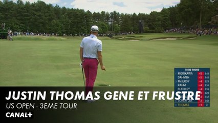Justin Thomas gêné par une bouche d'évacuation - US Open 3ème tour