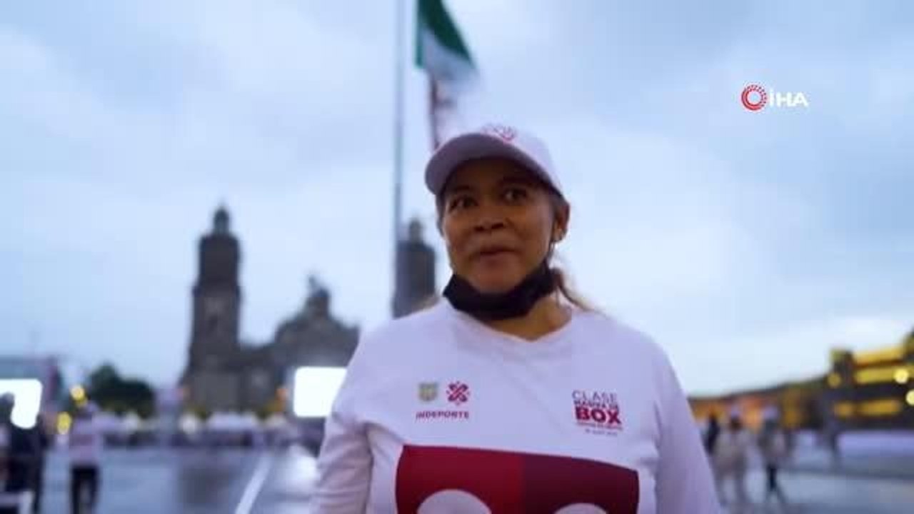 Meksika'da dünyanın en kalabalık boks dersi düzenlendi