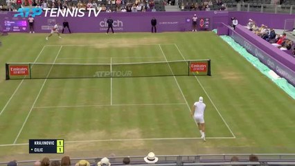 Krajinovic stuns Queen's to set up Berrettini bout