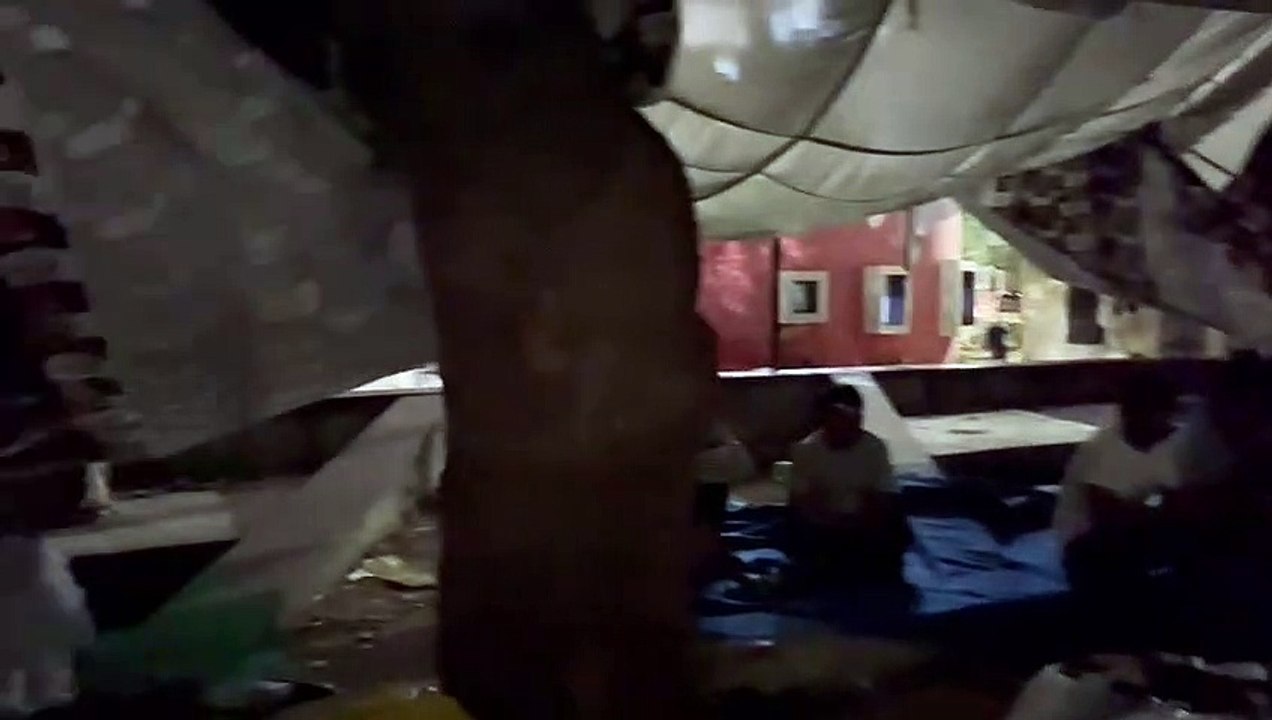 CHA standing at the movement site even in rain