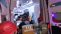 Kadıköy'de otomobil otobüs durağına daldı: 1'i ağır 5 yaralı