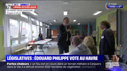 Législatives 2022: l'ancien Premier ministre Édouard Philippe vote au Havre