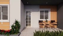 7x8.5 Meter Small House Design Ideas With 2 Bedrooms