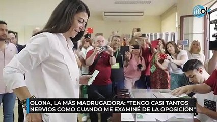 Olona, la más madrugadora: "Tengo casi tantos nervios como cuando me examiné de la oposición"