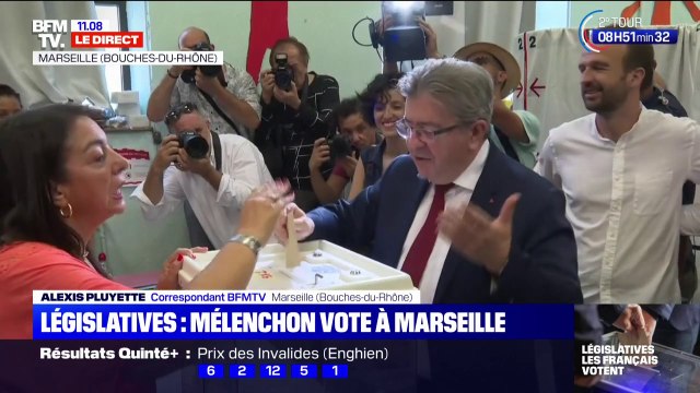 Législatives 2022: Jean-Luc Mélenchon vote à Marseille