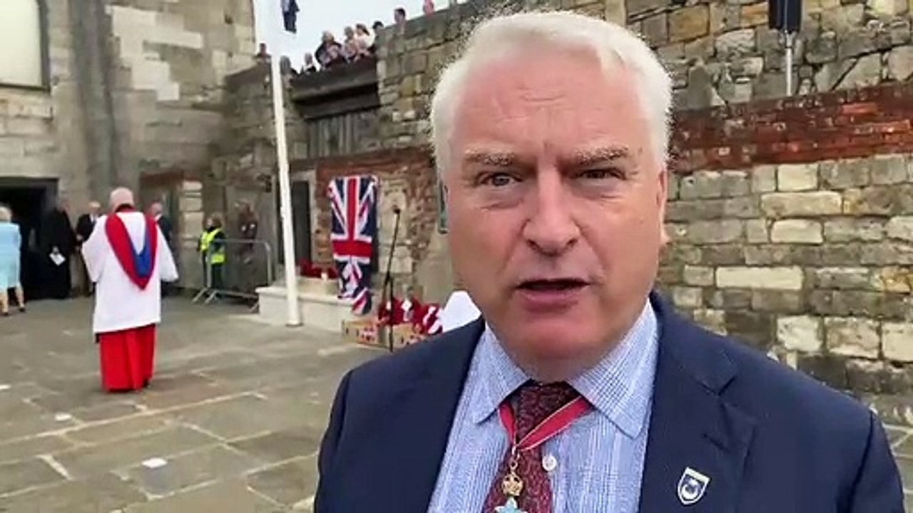 Portsmouth City Council leader Gerald Vernon-Jackson at the Falklands War commemorations in Old Portsmouth