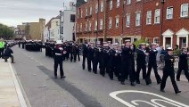 March during the Falklands 40 commemoration in Portsmouth