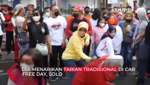 Aksi Ganjar Pranowo Unjuk Kebolehan Menari di Car Free Day Solo