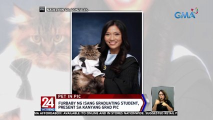 Fur baby ng isang graduating student, present sa kanyang grad pic | 24 Oras Weekend