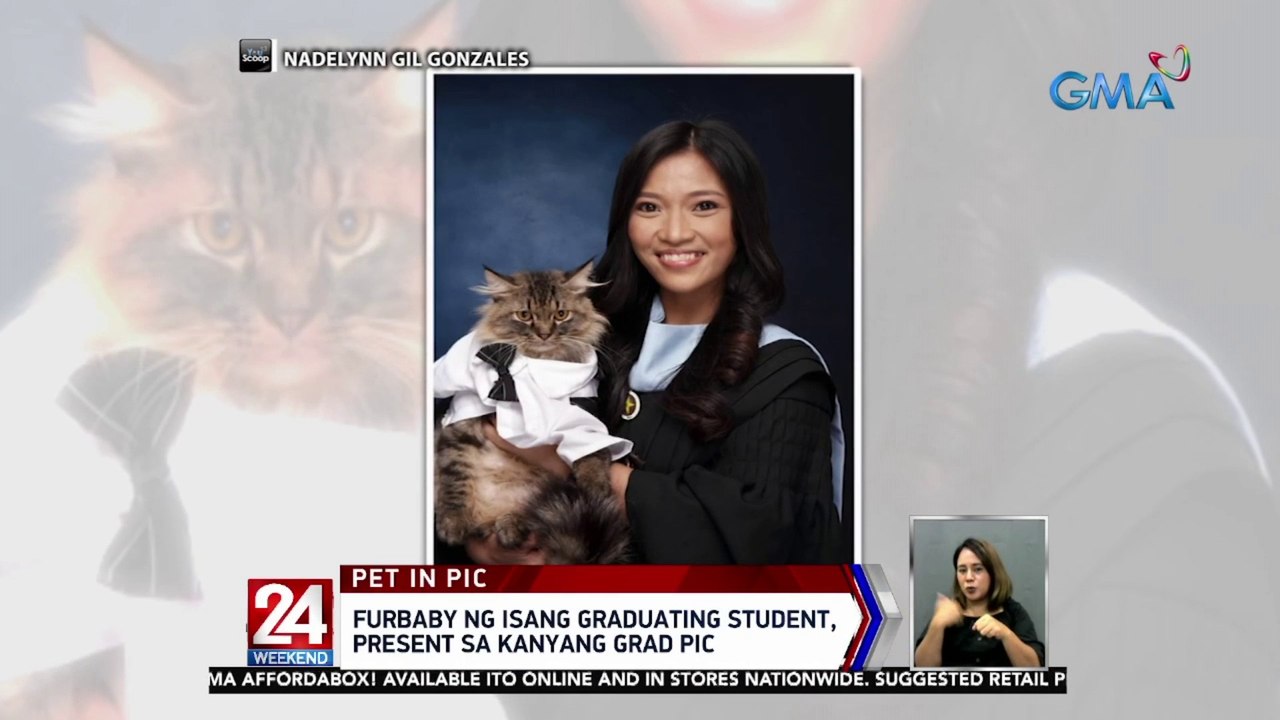 Fur baby ng isang graduating student, present sa kanyang grad pic | 24 Oras Weekend