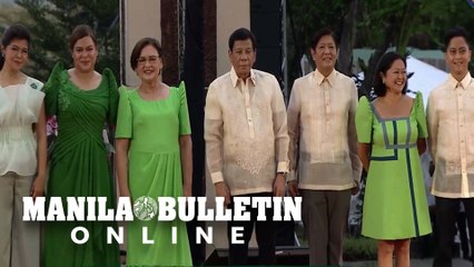 President-elect Bongbong Marcos and family join the Duterte family in a photo opportunity
