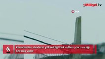 Kanadı alev alan yolcu uçağı acil iniş yaptı