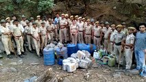 Large amount of illegal handcuffs destroyed liquor, one arrested