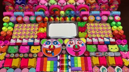 RELAXING WITH CLAY AND GLITTER  Mixing Random Things Into GLOSSY Slime