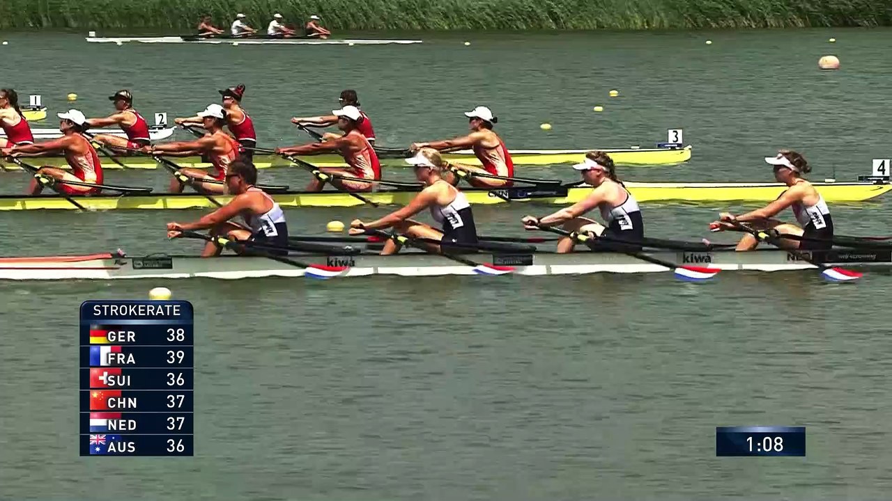 2022 World Rowing Cup II - Poznan, Poland - Women's Quadruple Sculls (W4x) A-final