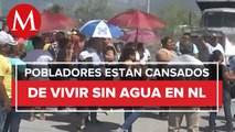 Siguen los bloqueos en Nuevo León por falta de agua