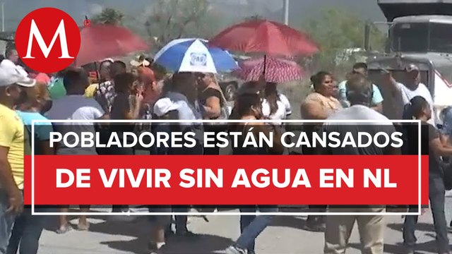 Siguen los bloqueos en Nuevo León por falta de agua