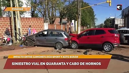 Siniestro vial en Quaranta y Cabo de Hornos