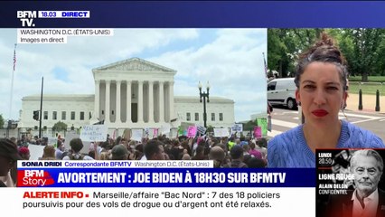 Droit à l'avortement révoqué aux États-Unis: des centaines de manifestants rassemblés devant la Cour suprême