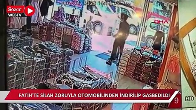 Fatih'te bir kişi silah zoruyla otomobilinden indirilip gasbedildi