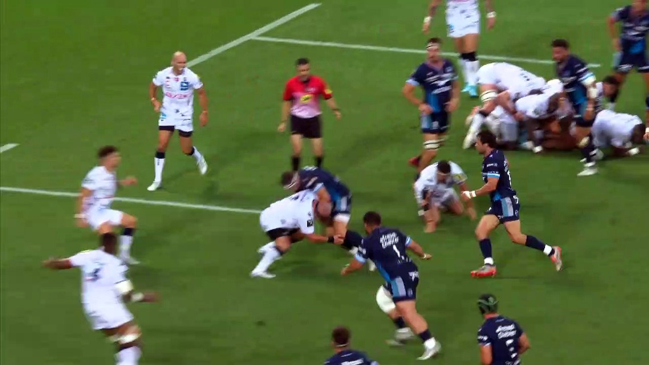 TOP 14 - Essai de Vincent RATTEZ (MHR) - Montpellier Hérault Rugby - Union Bordeaux Bègles - Saison 2021/2022