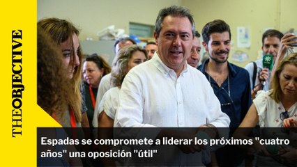 Espadas se compromete a liderar los próximos cuatro años una oposición útil