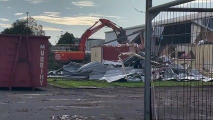 Indoor tennis centre demolition