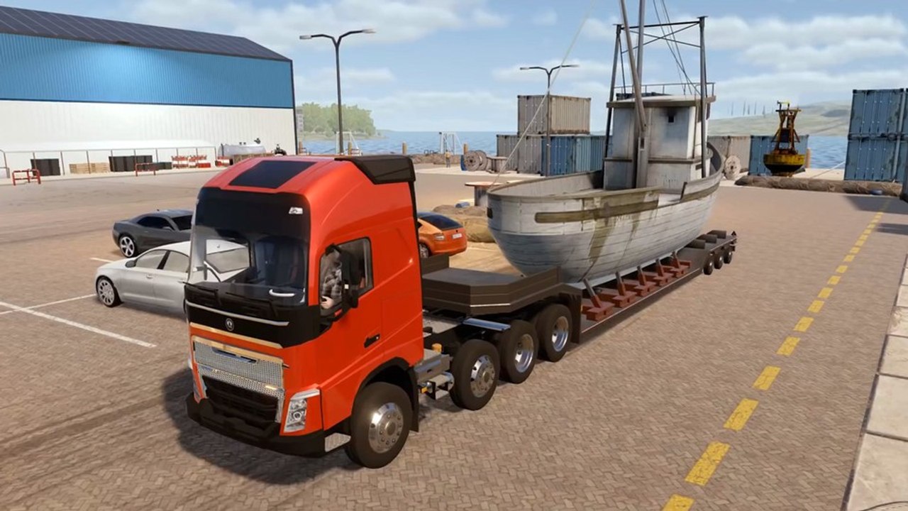 Truck driver - gameplay aus der fahrsimulation