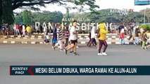 Alun-alun Rangkasbitung Lebak Banten Mulai Ramai Dikunjungi Warga Untuk Berolahraga
