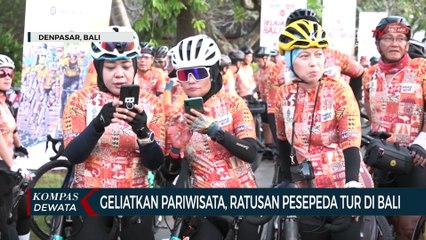 Geliatkan Pariwisata, Ratusan Pesepeda Tur Di Bali