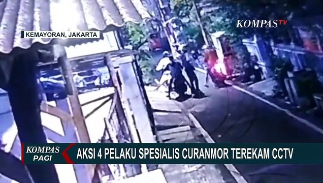 4 Pelaku Spesialis Curanmor yang Beraksi di Kemayoran Jakarta Pusat Terekam CCTV!