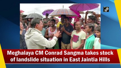 Meghalaya CM Conrad Sangma takes stock of landslide situation in East Jaintia Hills