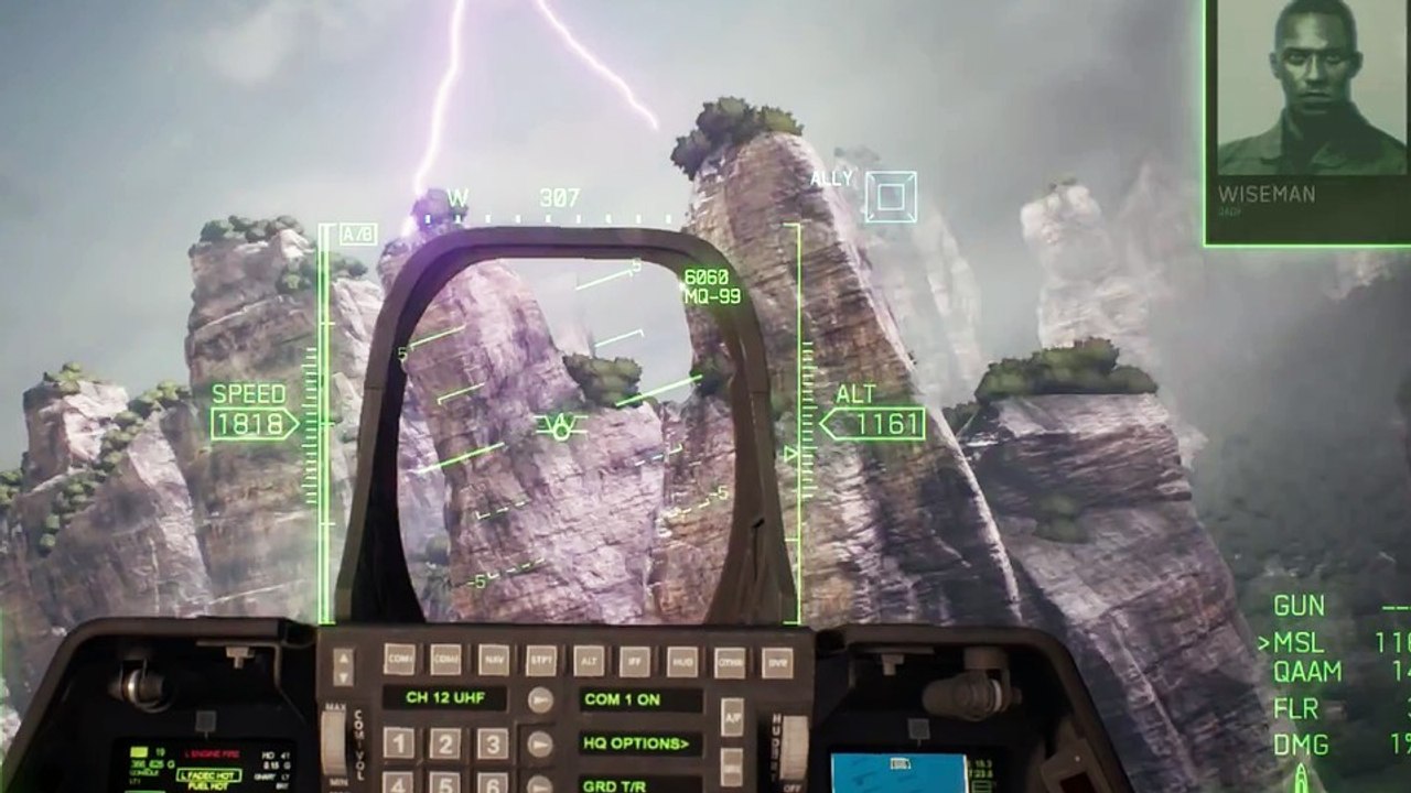 Ace combat 7 - demo-mission im video: kämpf zwischen blitzen und bergen