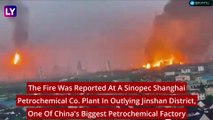 Shanghai Chemical Plant Fire: Massive Blaze Rocks One Of China's Biggest Petrochemical Factory