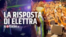 Elettra Lamborghini, insultata dallo spettatore al concerto di Riccione: ferma lo show e risponde