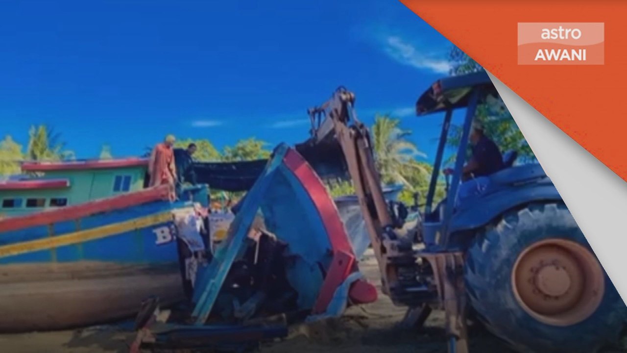 Ceroboh Perairan | APMM lupus secara hancur bot nelayan asing