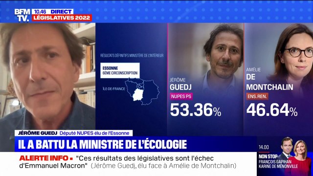 Pour Jérôme Guedj (Nupes), les résultats des législatives sont l'échec d'Emmanuel Macron