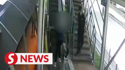 Teenager “vandalises” recently repaired escalator at Sri Rampai LRT