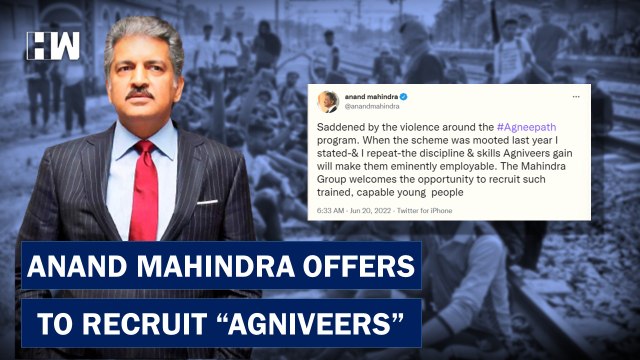 Eminently Employable : Industrialist Anand Mahindra Offers To Recruit Agniveers
